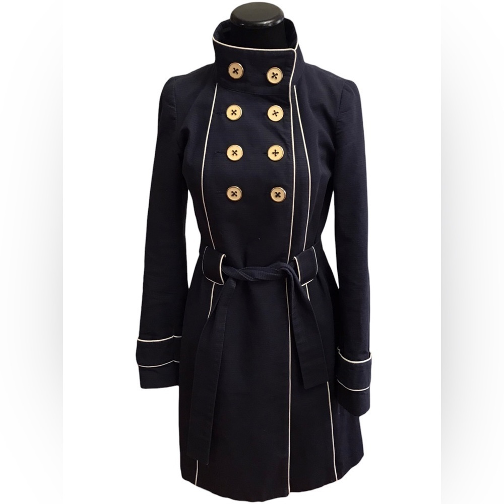 MERONA Belted Trench Coat Navy White
Double Breasted 2 Pockets extra small